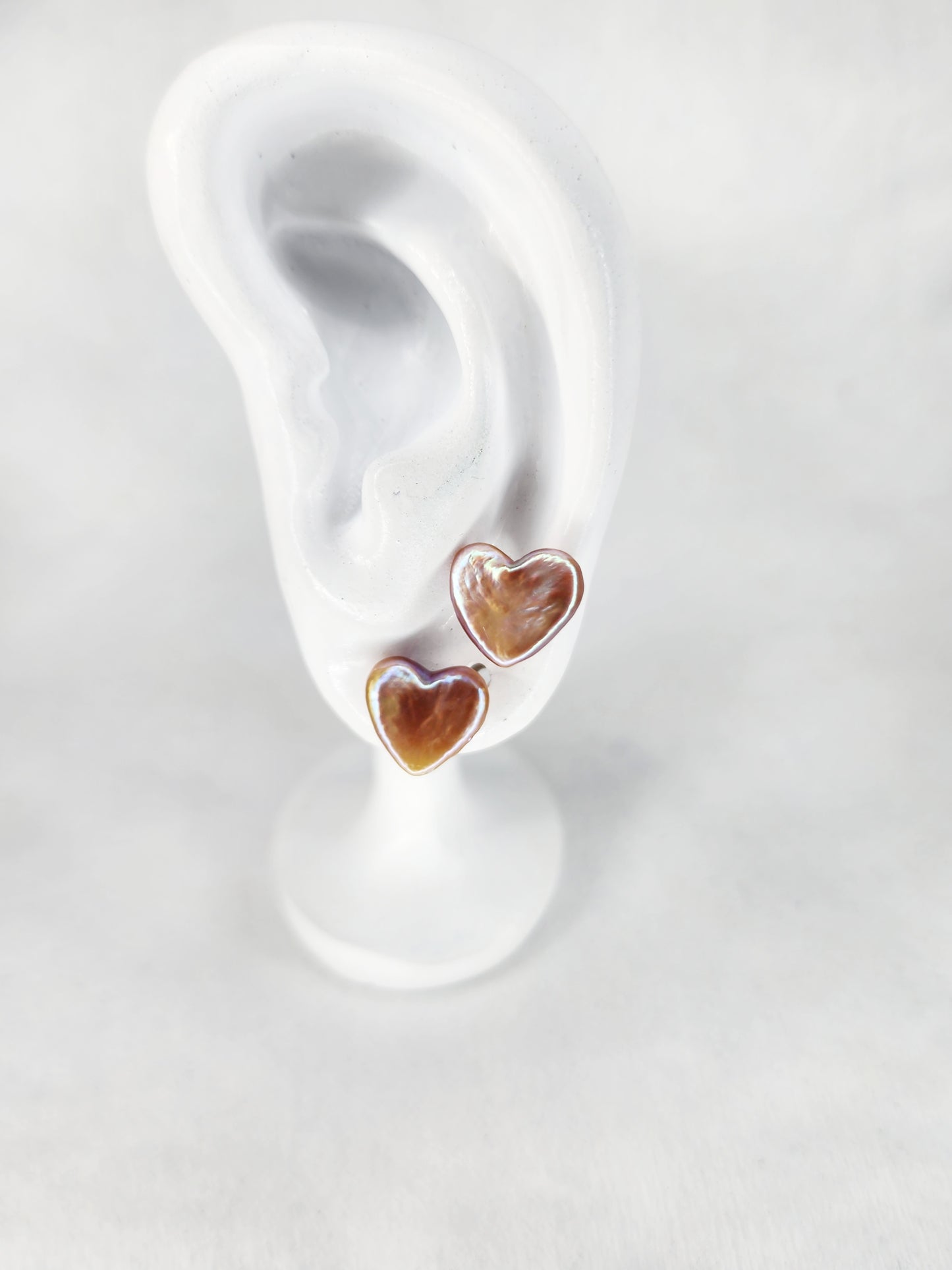Heart Studs (Golden Pink)