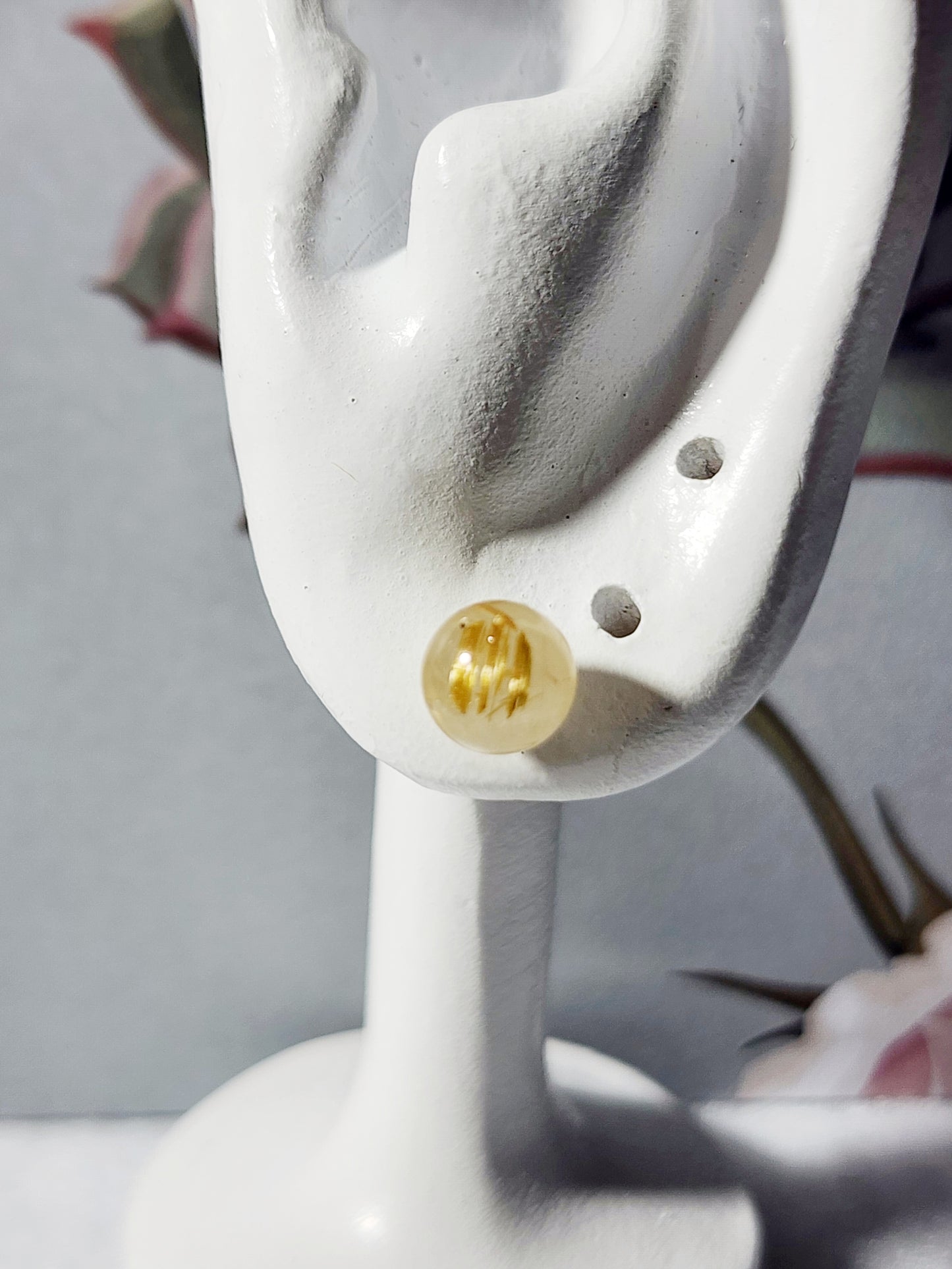 Golden Rutile Studs
