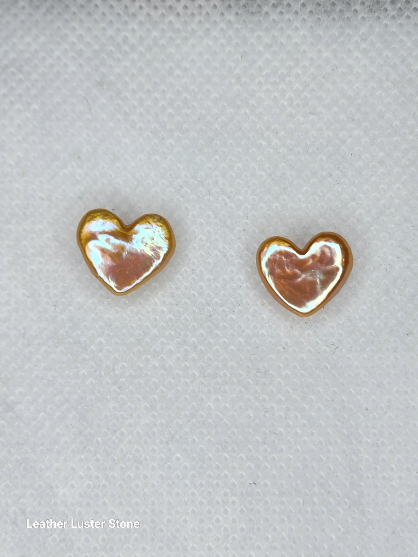 Heart Studs (Golden Pink)