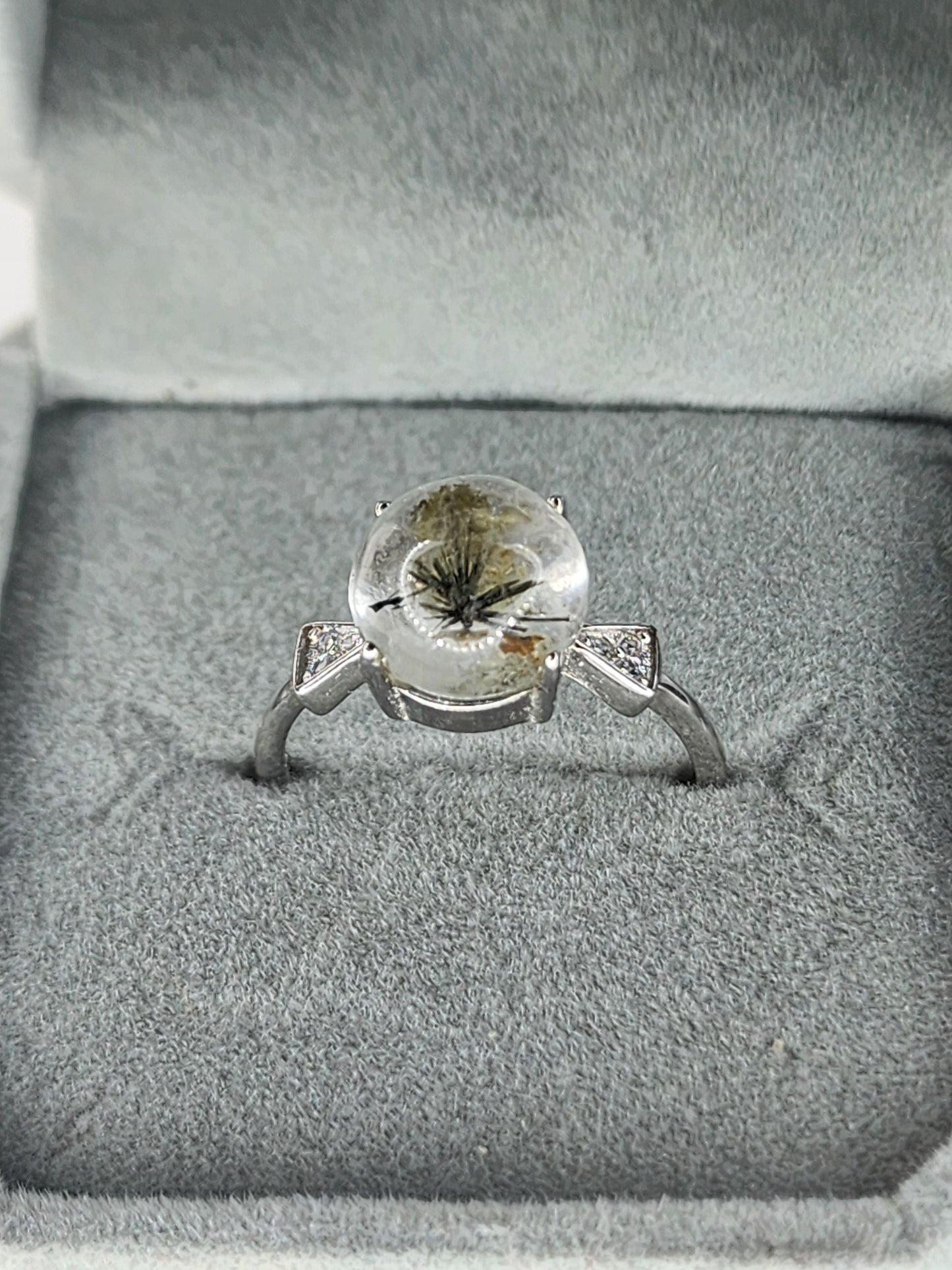 Urchin in Quartz Ring