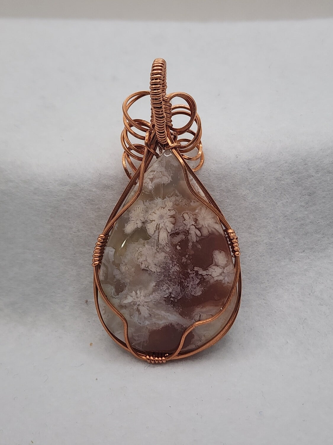Flower Agate Drop