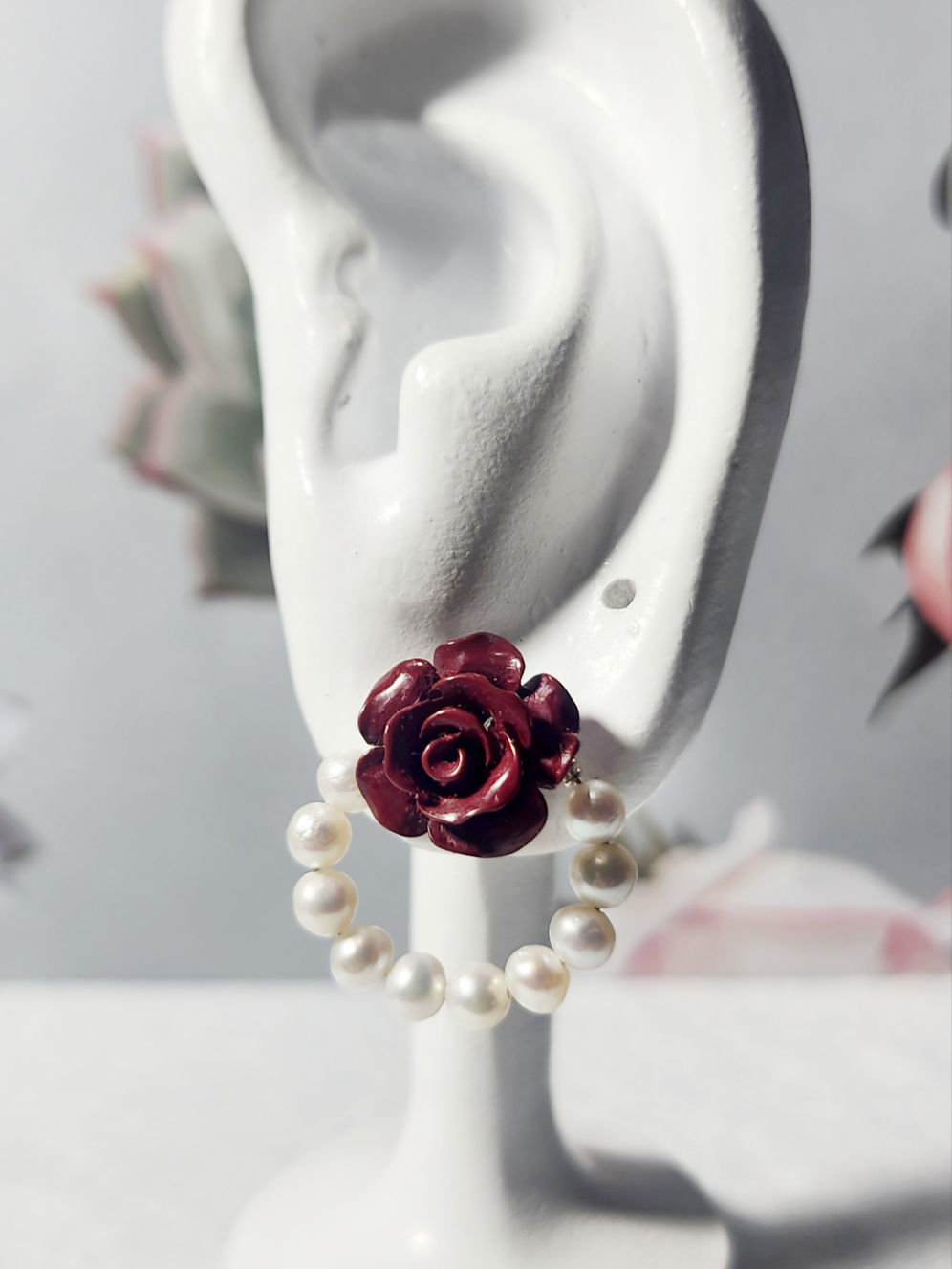 Cinnabar Rose and Pearls