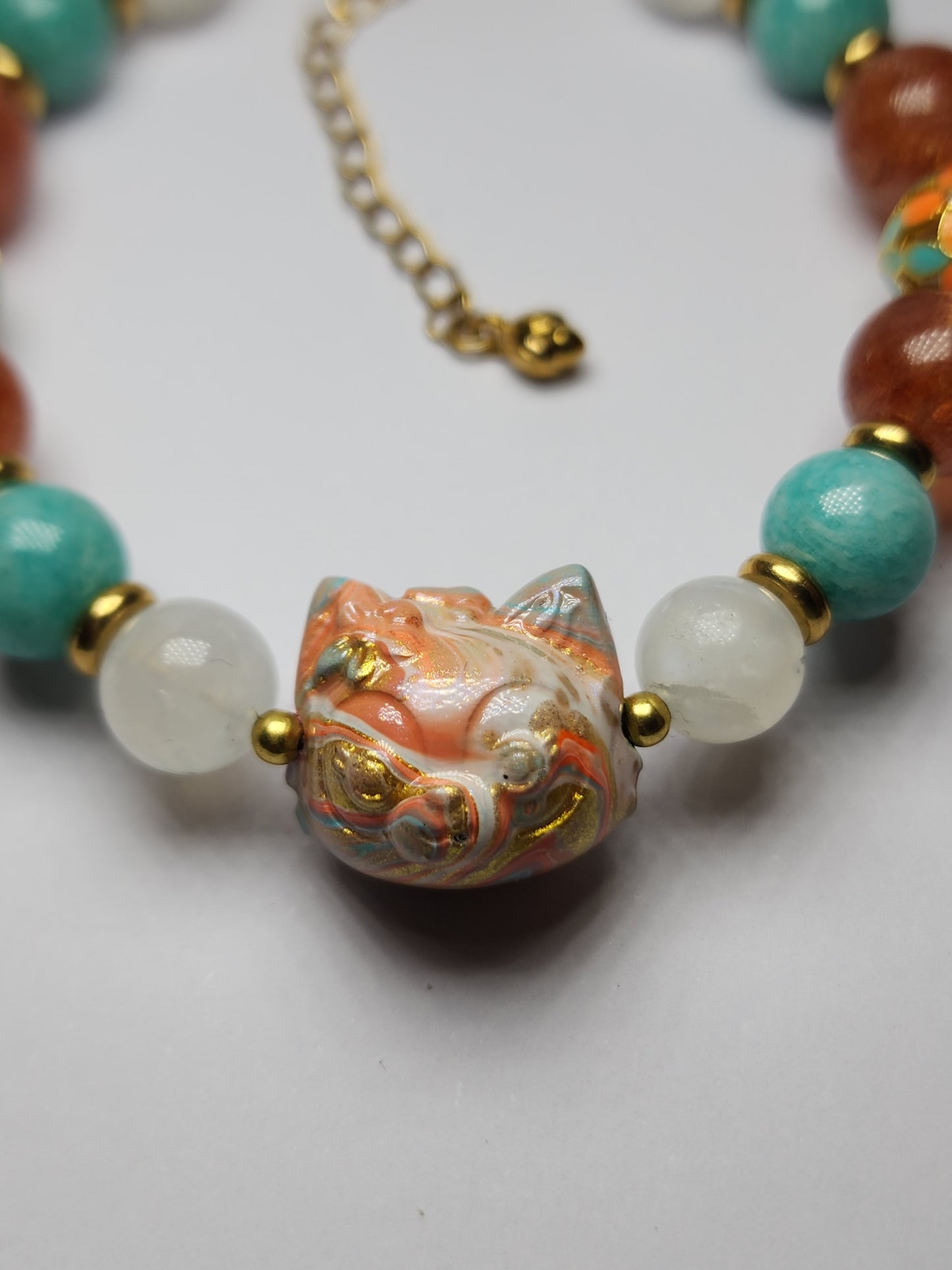 Daqi Orange and Amazonite