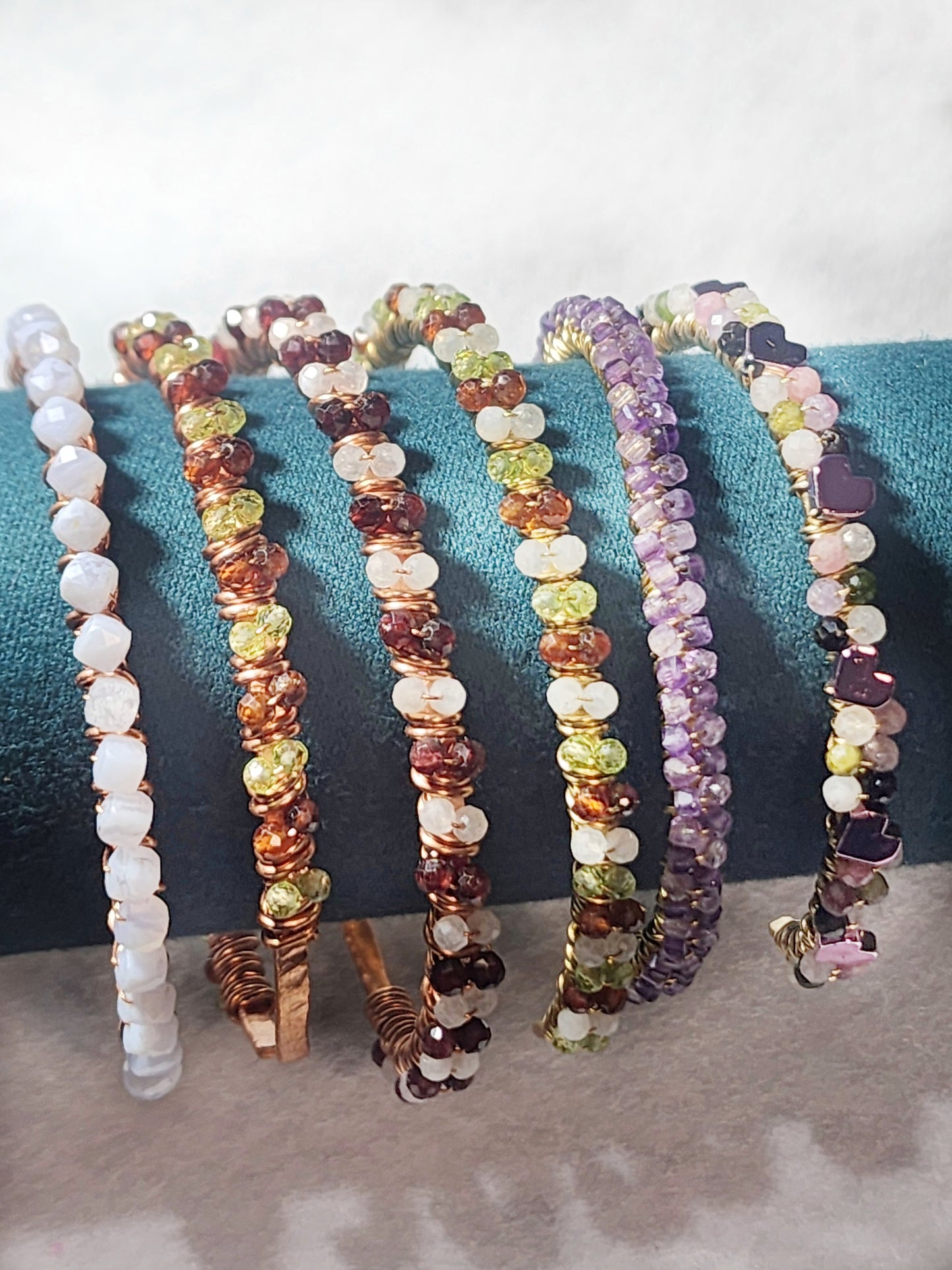 Brass Bangle Tourmaline