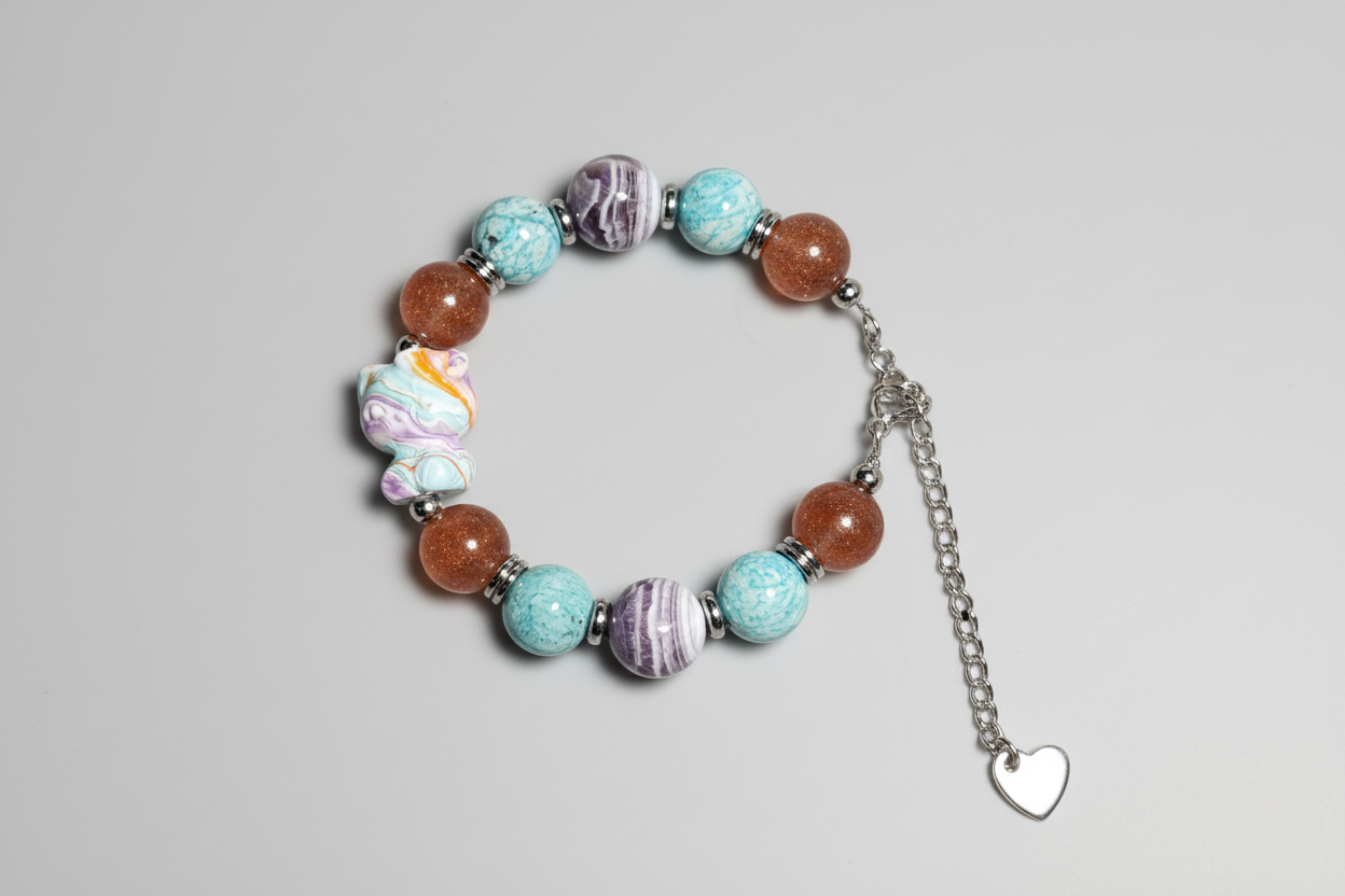 DaQi HK Orange, Teal and Purple