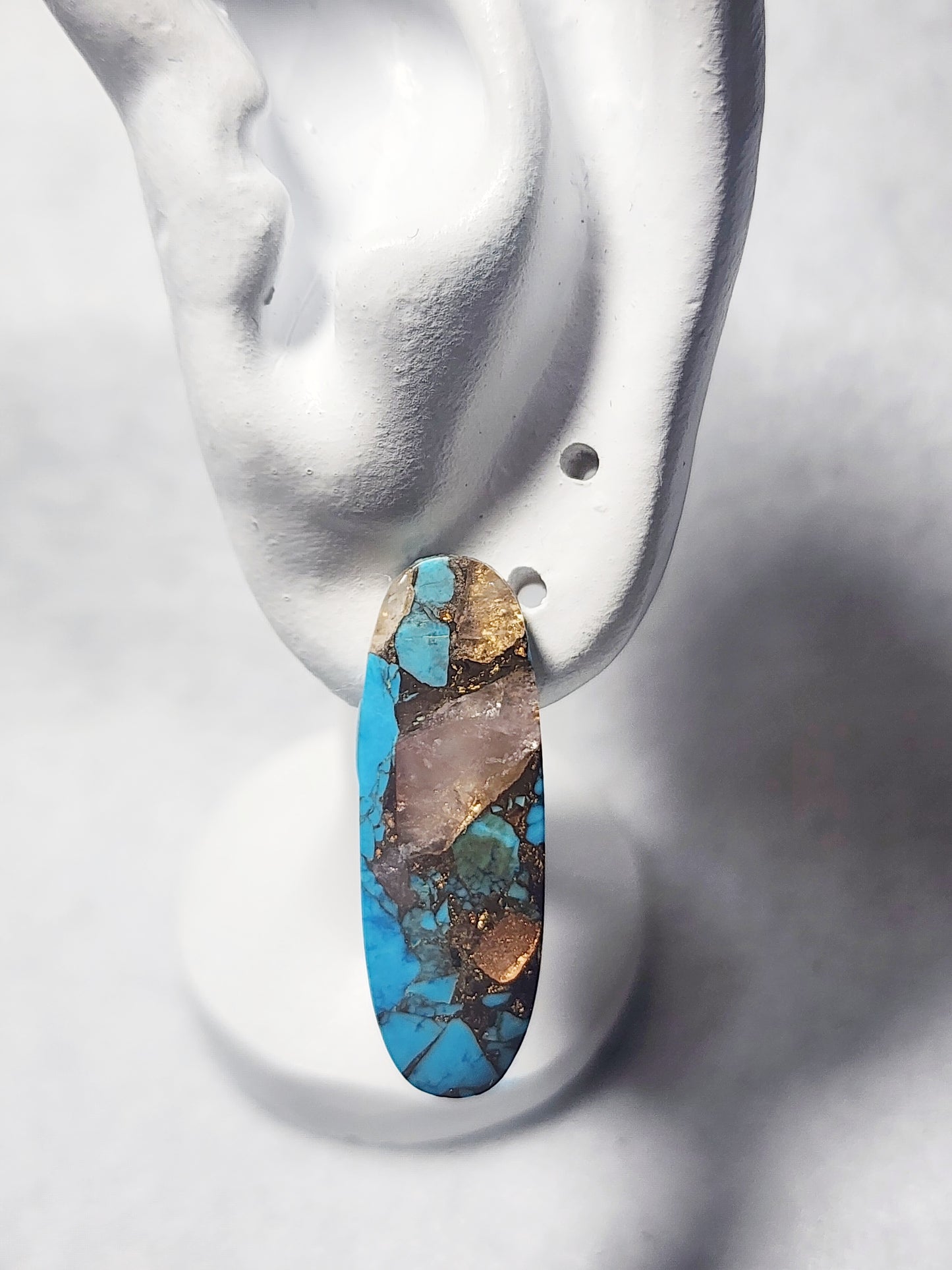 Copper Turquoise Earrings Set B
