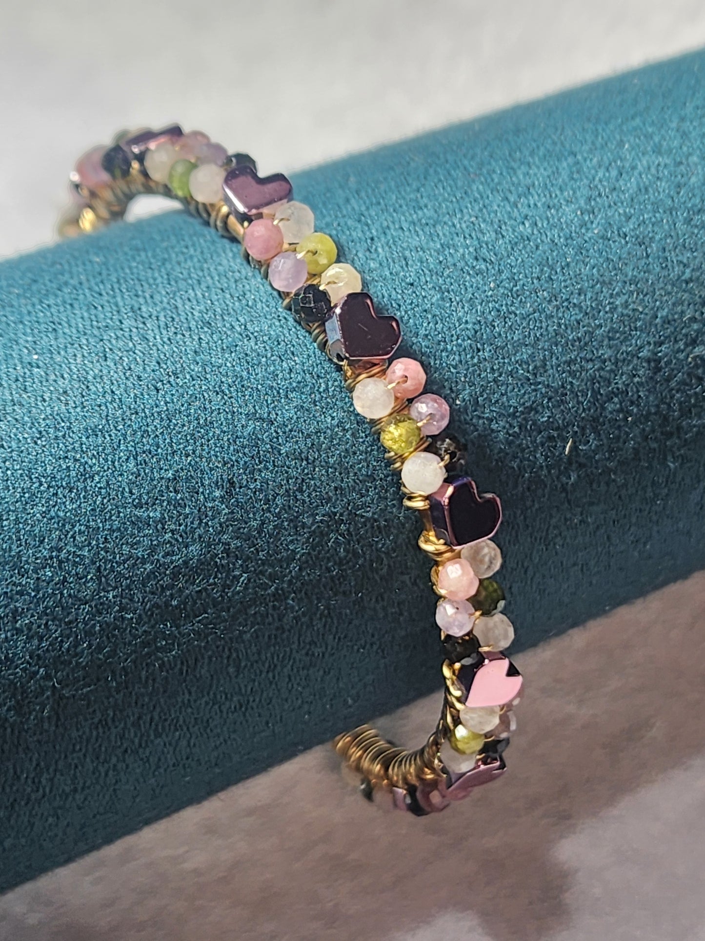Brass Bangle Tourmaline