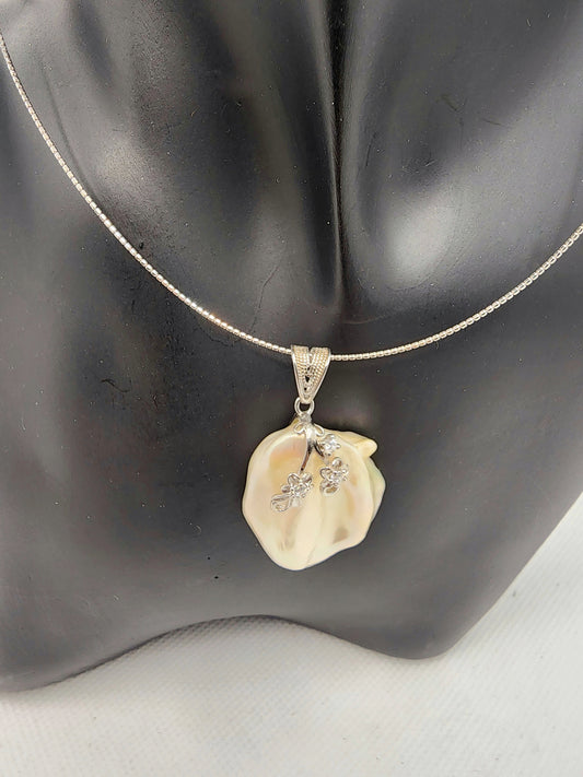 White Petal Pendant