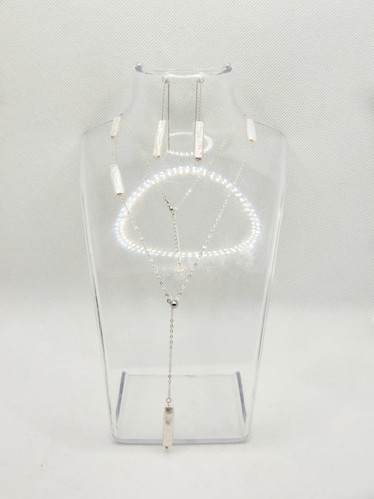 Silver Stick Pearl set