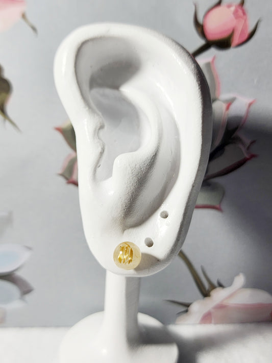 Golden Rutile Studs