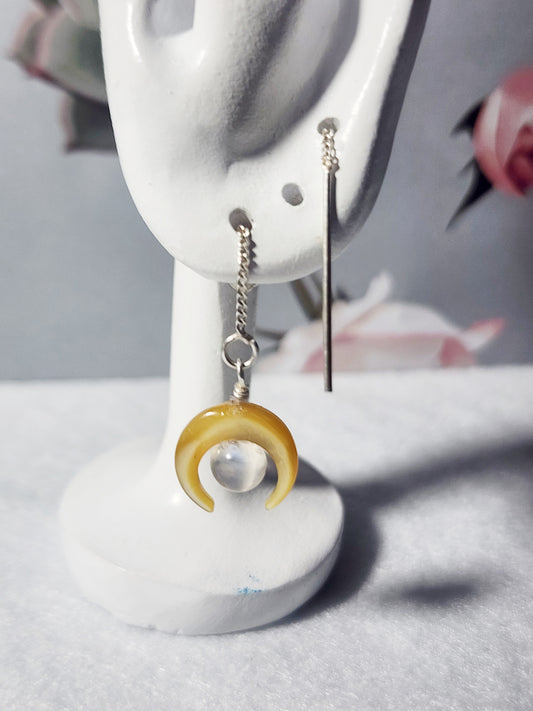 Moonstone and Yellow Shell