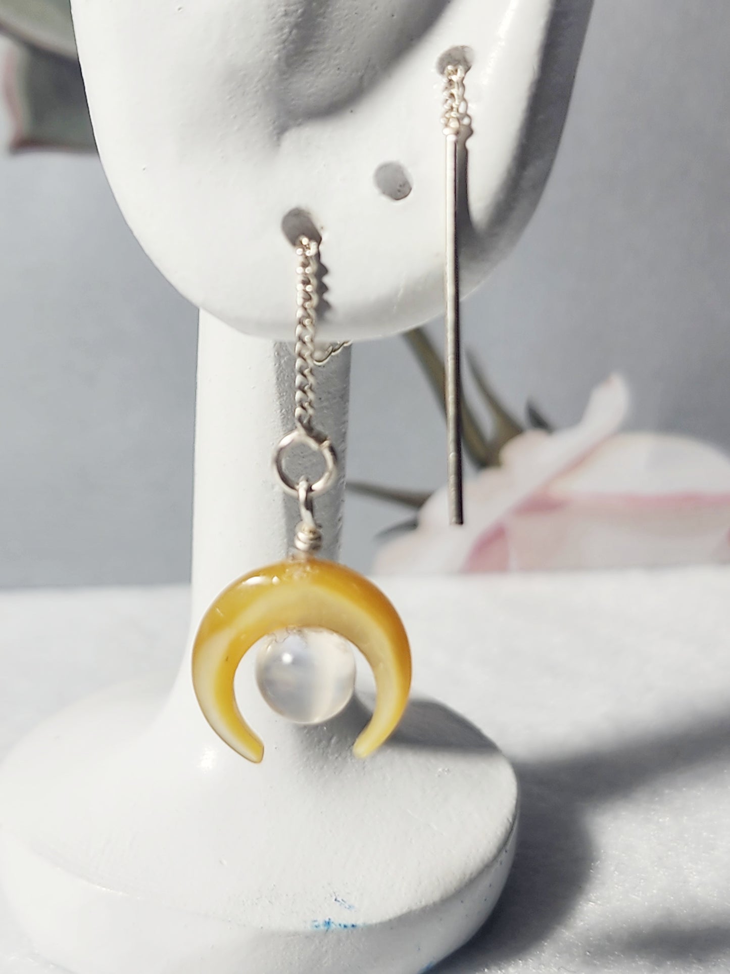 Moonstone and Yellow Shell