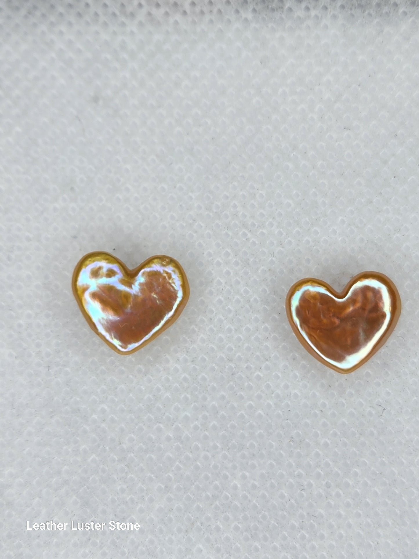 Heart Studs (Golden Pink)
