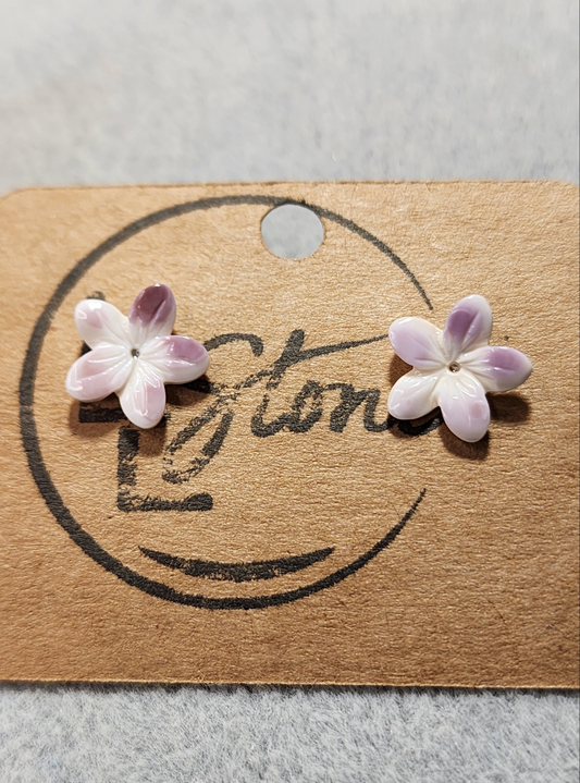 Plumeria Shell Earrings