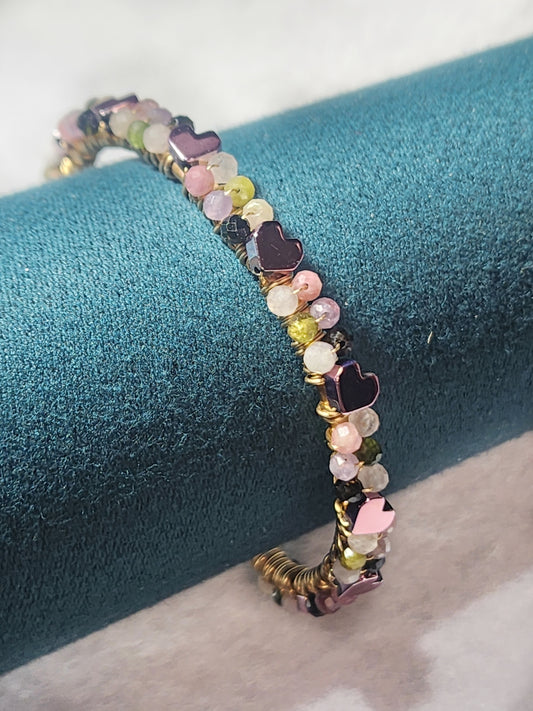 Brass Bangle Tourmaline