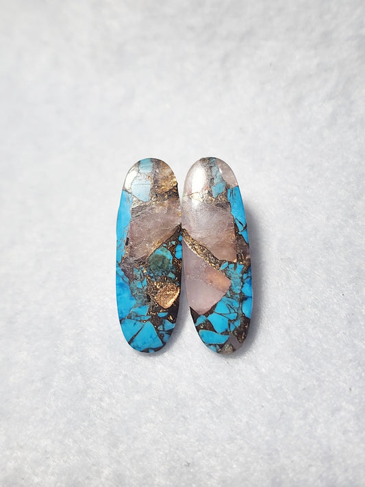 Copper Turquoise Earrings Set B
